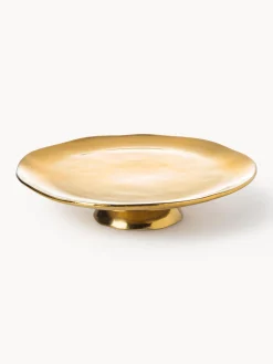 Alzatina per dolci in porcellana Gold Irregular Edge