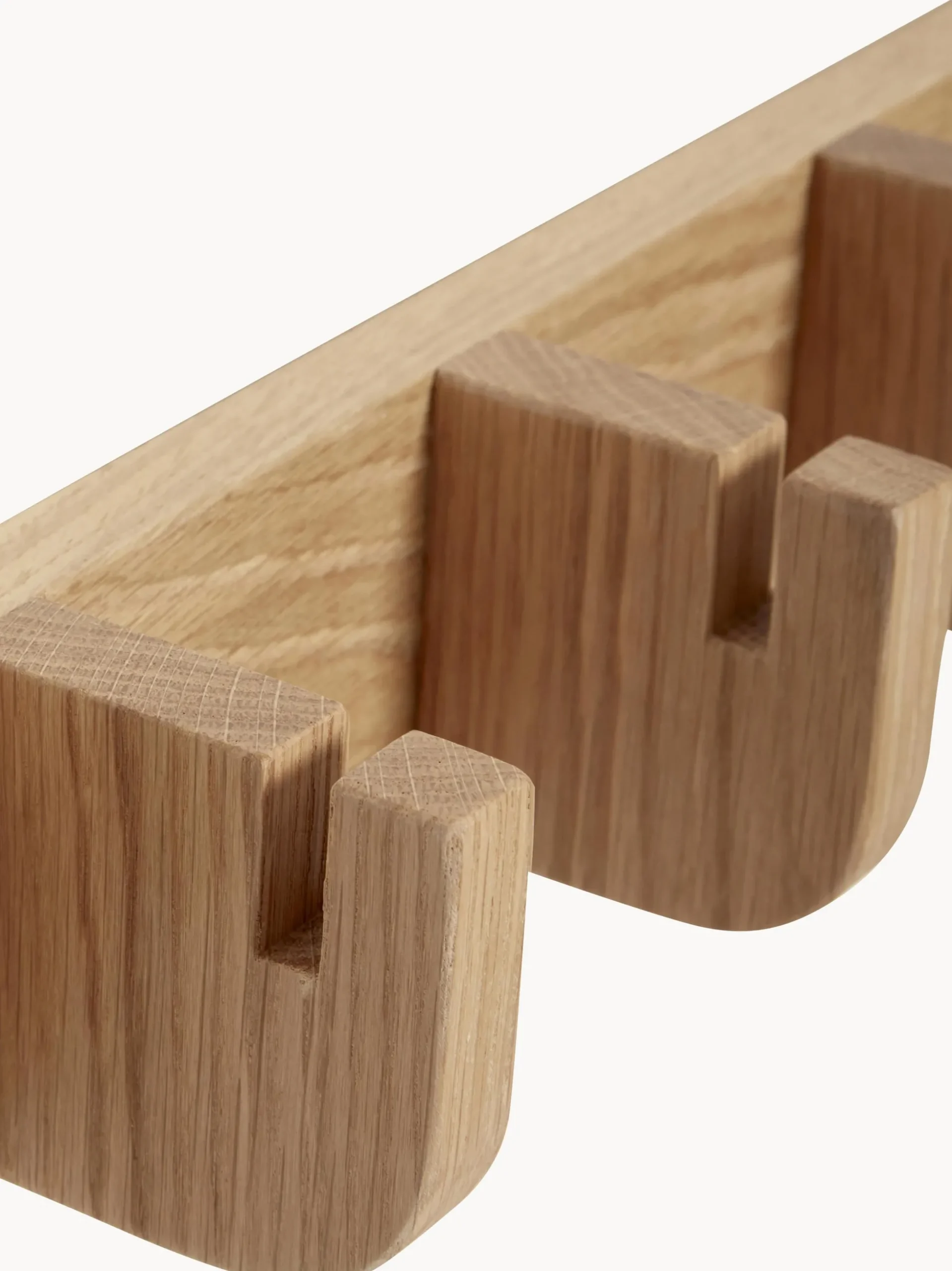Appendiabiti da parete in legno di quercia Nomad