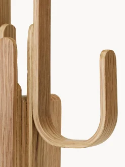 Appendiabiti da parete in legno di quercia Woody
