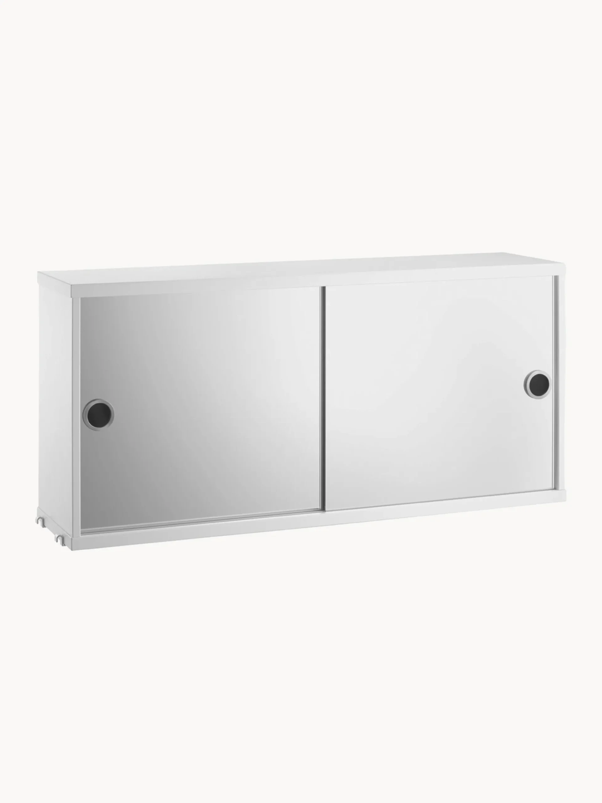 Armadietto con 2 ante a specchio String System, larg. 78 x prof. 20 cm