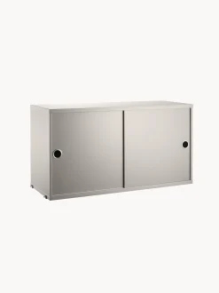Armadietto con ante scorrevoli String System, larg. 78 x prof. 30 cm