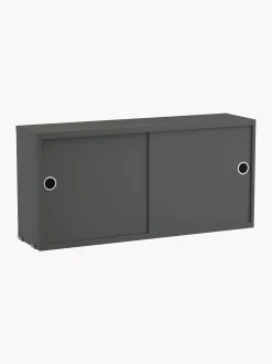 Armadietto con ante scorrevoli String System, larg. 78 x prof. 20 cm