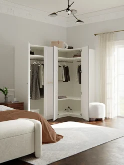 Armadio angolare componibile Charlotte, Larg. 215 cm, diverse varianti