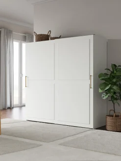 Armadio componibile con ante scorrevoli Charlotte, Larg. 200 cm, diverse varianti