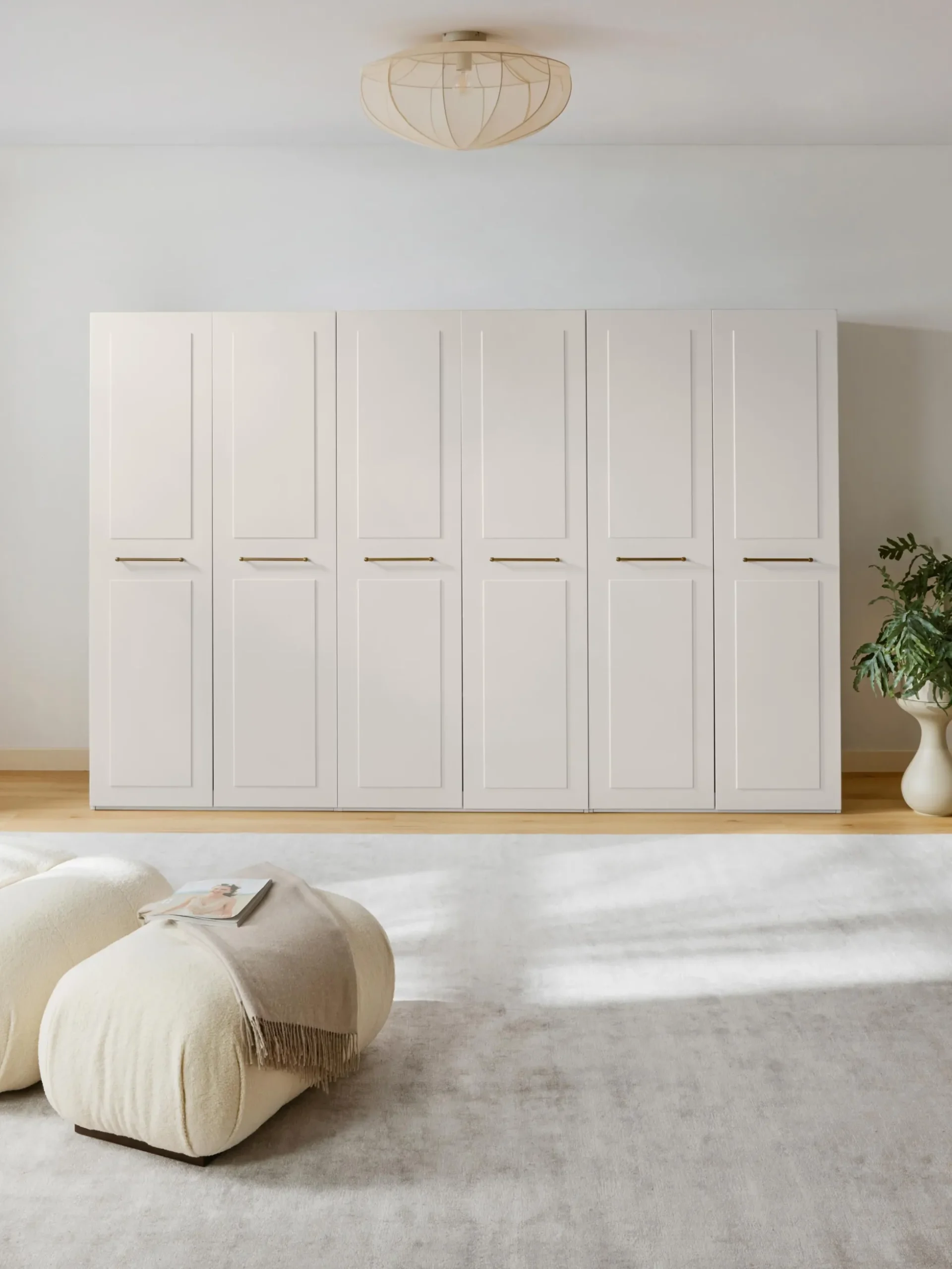 Armadio componibile con ante battenti Charlotte, Larg. 300 cm, in diverse varianti