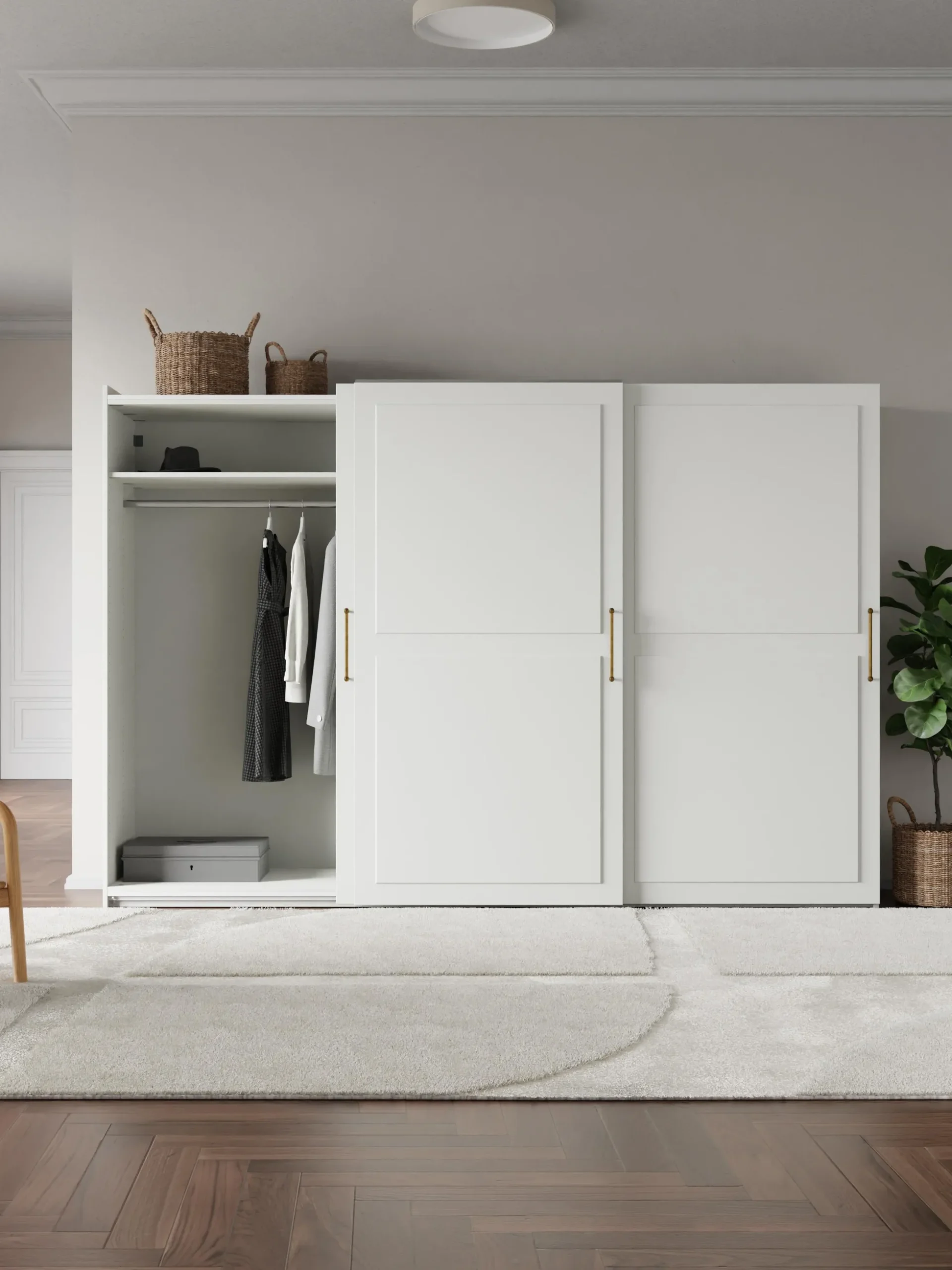 Armadio componibile con ante scorrevoli Charlotte, Larg. 300 cm, diverse varianti