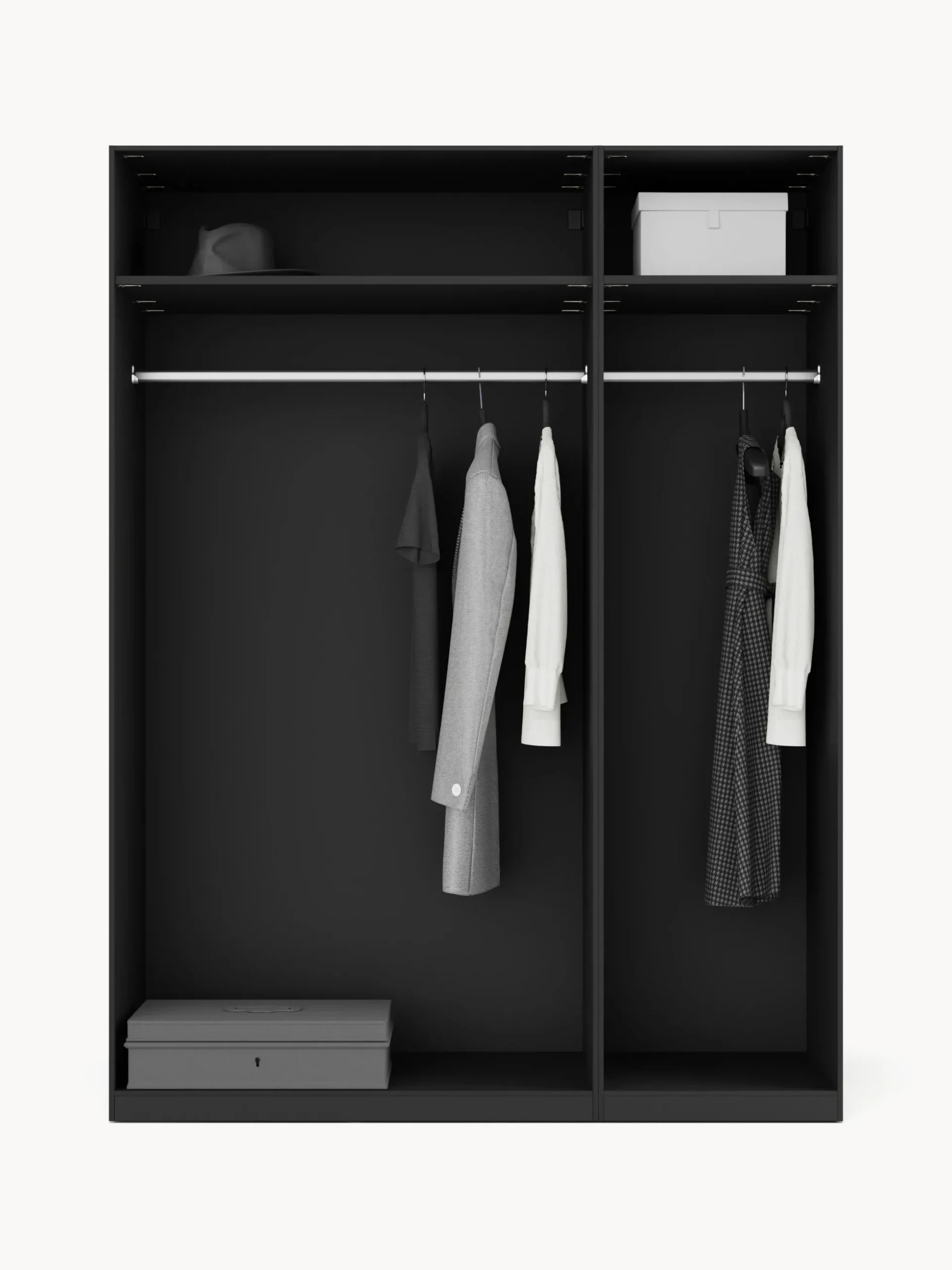 Armadio componibile con ante battenti Leon, larg. 150 cm, in diverse varianti