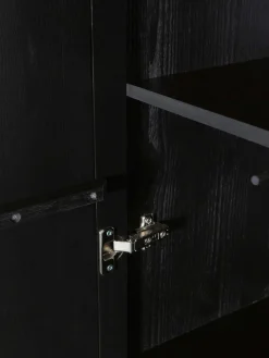 Armadio con fronte in legno di pino scanalato Avourio