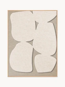 Arte da parete acustica Stone Path con cornice in legno