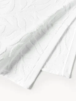 Asciugamano con motivo in rilievo Leaf, varie misure