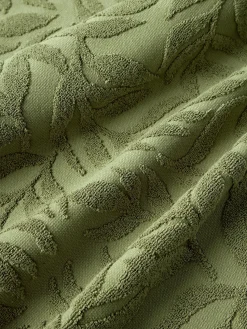 Asciugamano con motivo in rilievo Leaf, varie misure