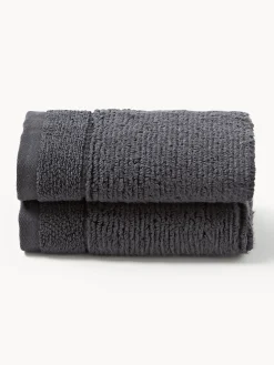 Asciugamano con bordo rigato Luxe, varie misure
