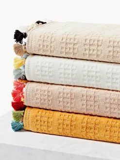 Asciugamano in velluto con frange decorative Tallulah, varie misure