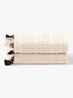 Asciugamano in velluto con frange decorative Tallulah, varie misure