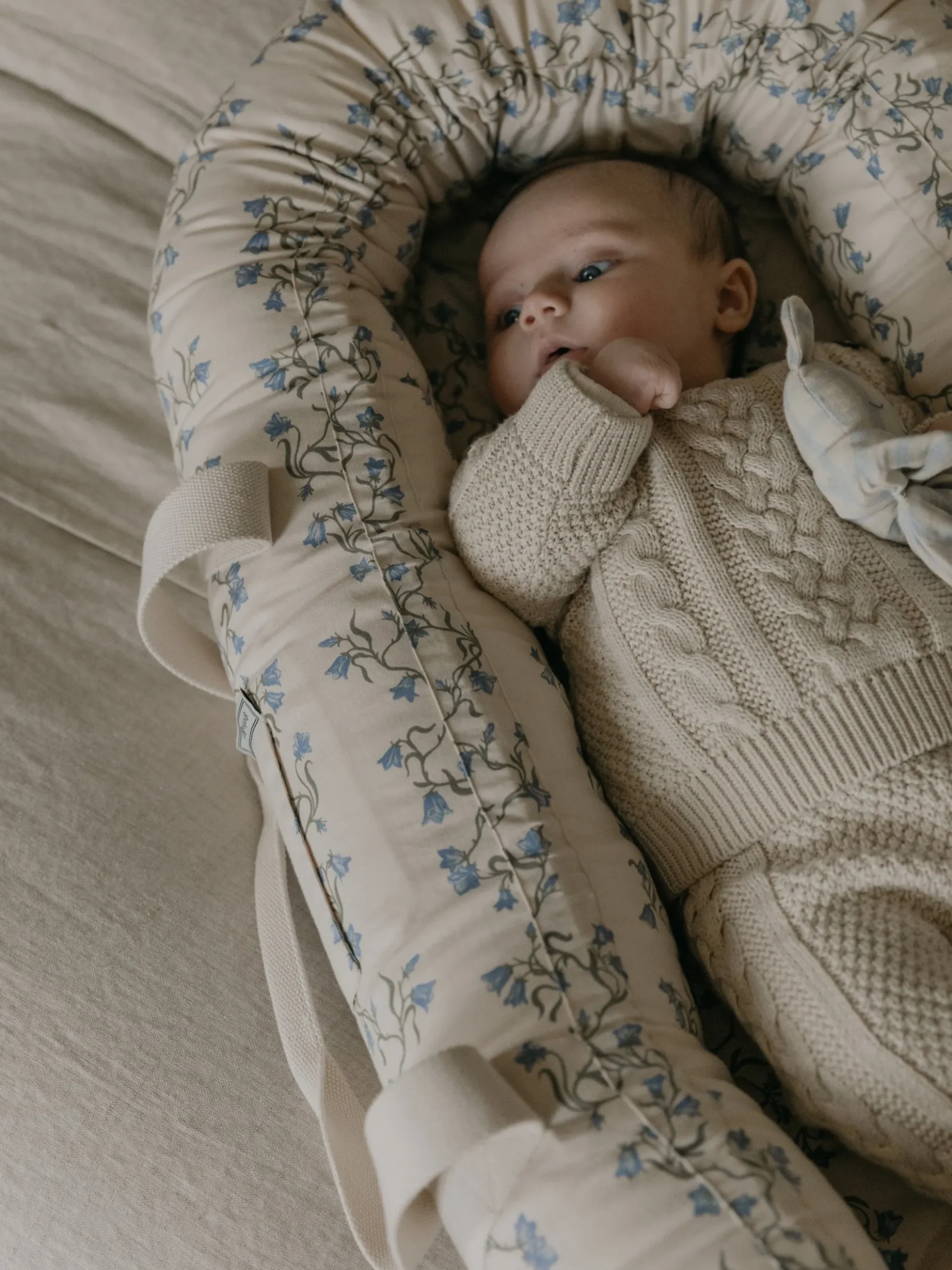 Baby nest portatile in cotone Bell Flower