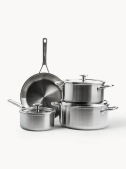 Batteria di pentole da cucina con tre strati KitchenAid, set da 7