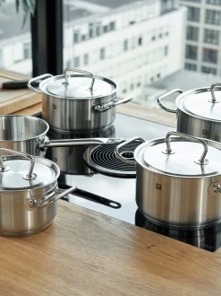 Batteria di pentole in acciaio inossidabile Twin Classic, set da 5