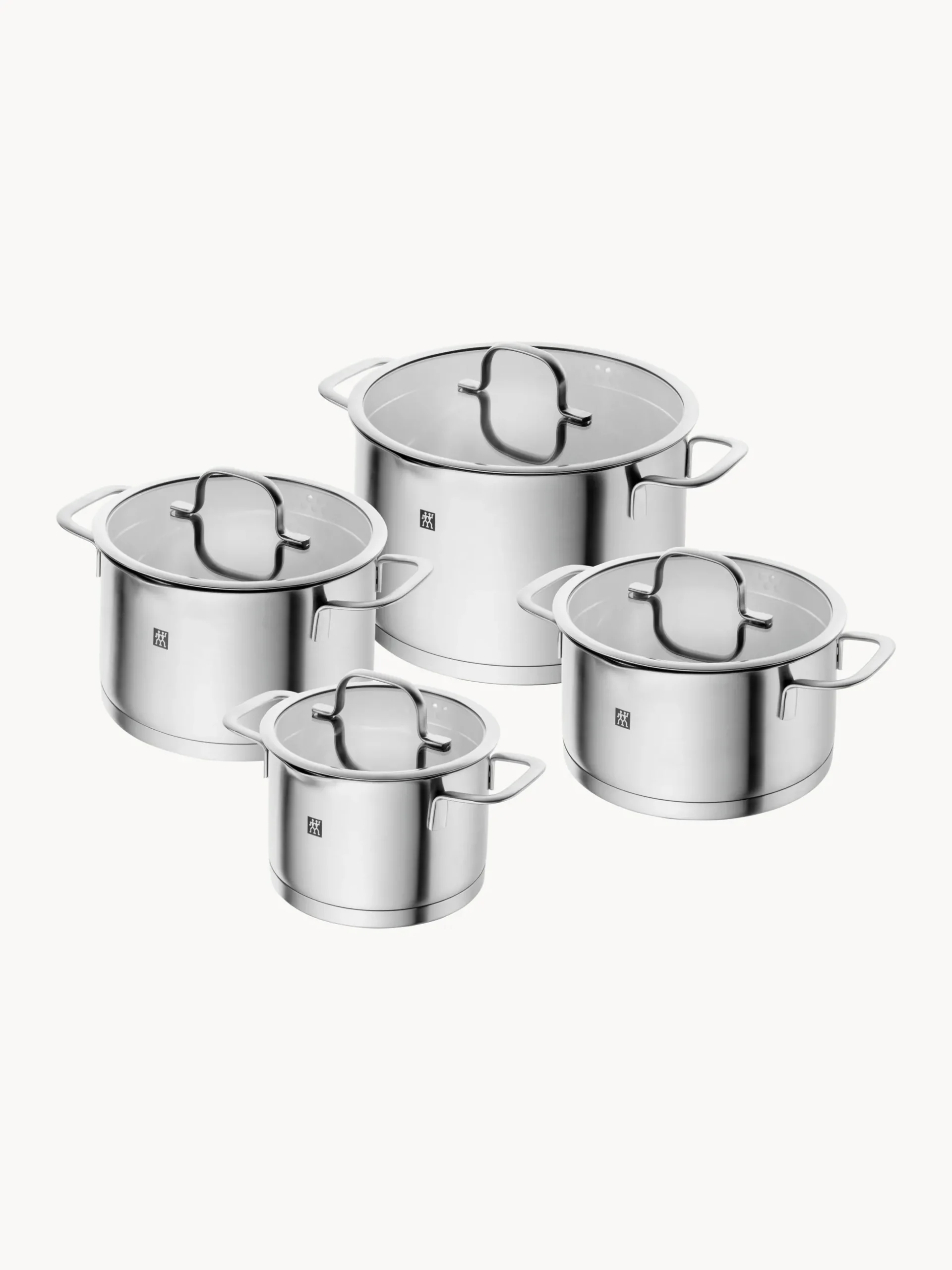 Batteria di pentole in acciaio inossidabile TrueFlow, set da 4