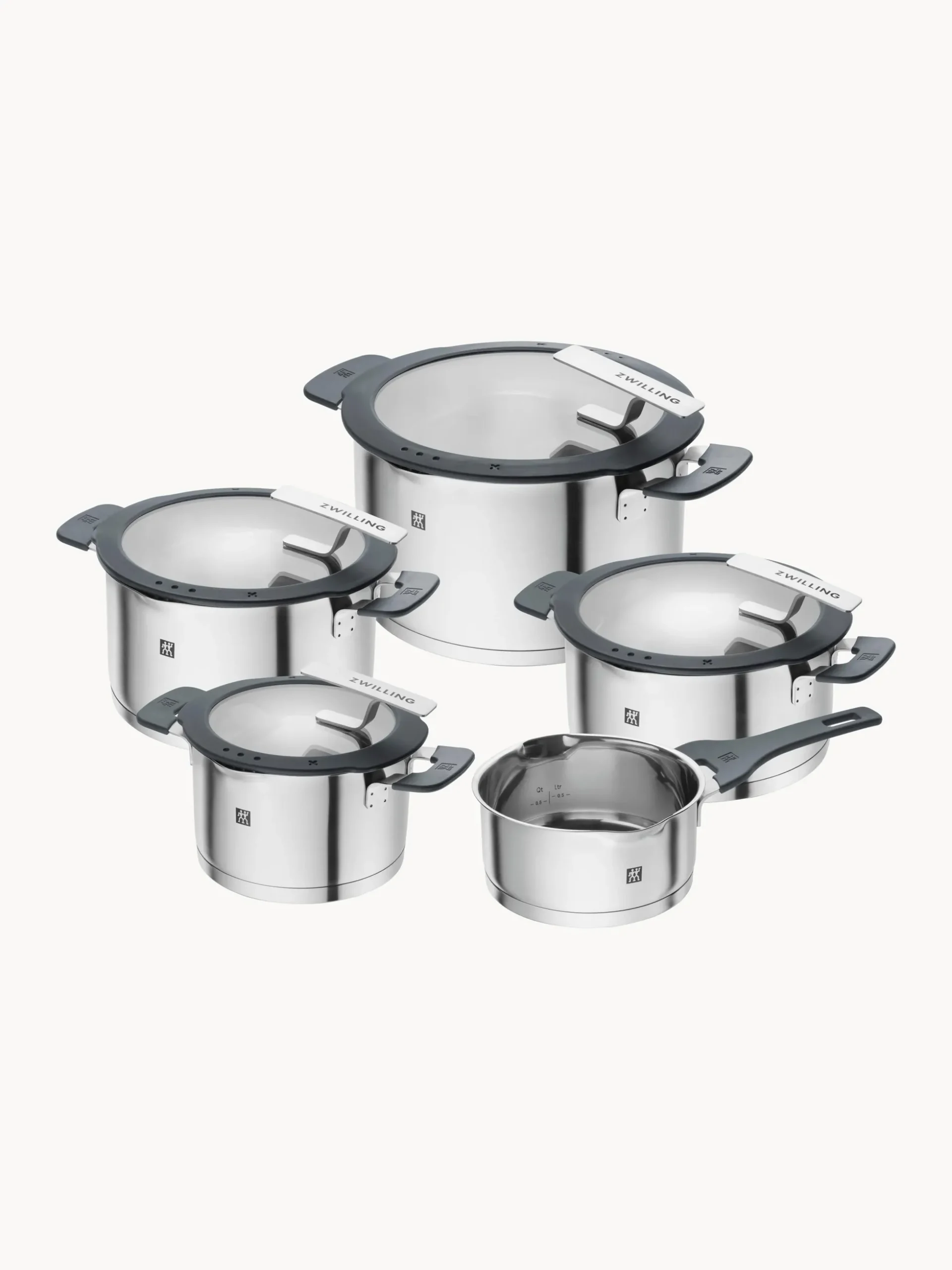 Batteria di pentole in acciaio inossidabile Simplify, set da 5