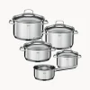 Batteria di pentole in acciaio inossidabile Elegance, set da 5