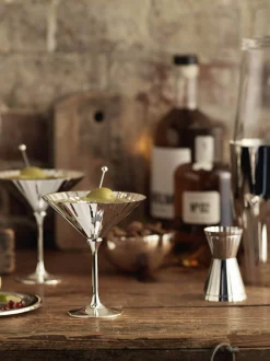Bicchiere da martini placcato argento fatto a mano Belvedere
