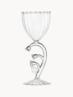 Bicchiere da vino fatto a mano in vetro borosilicato Botanica