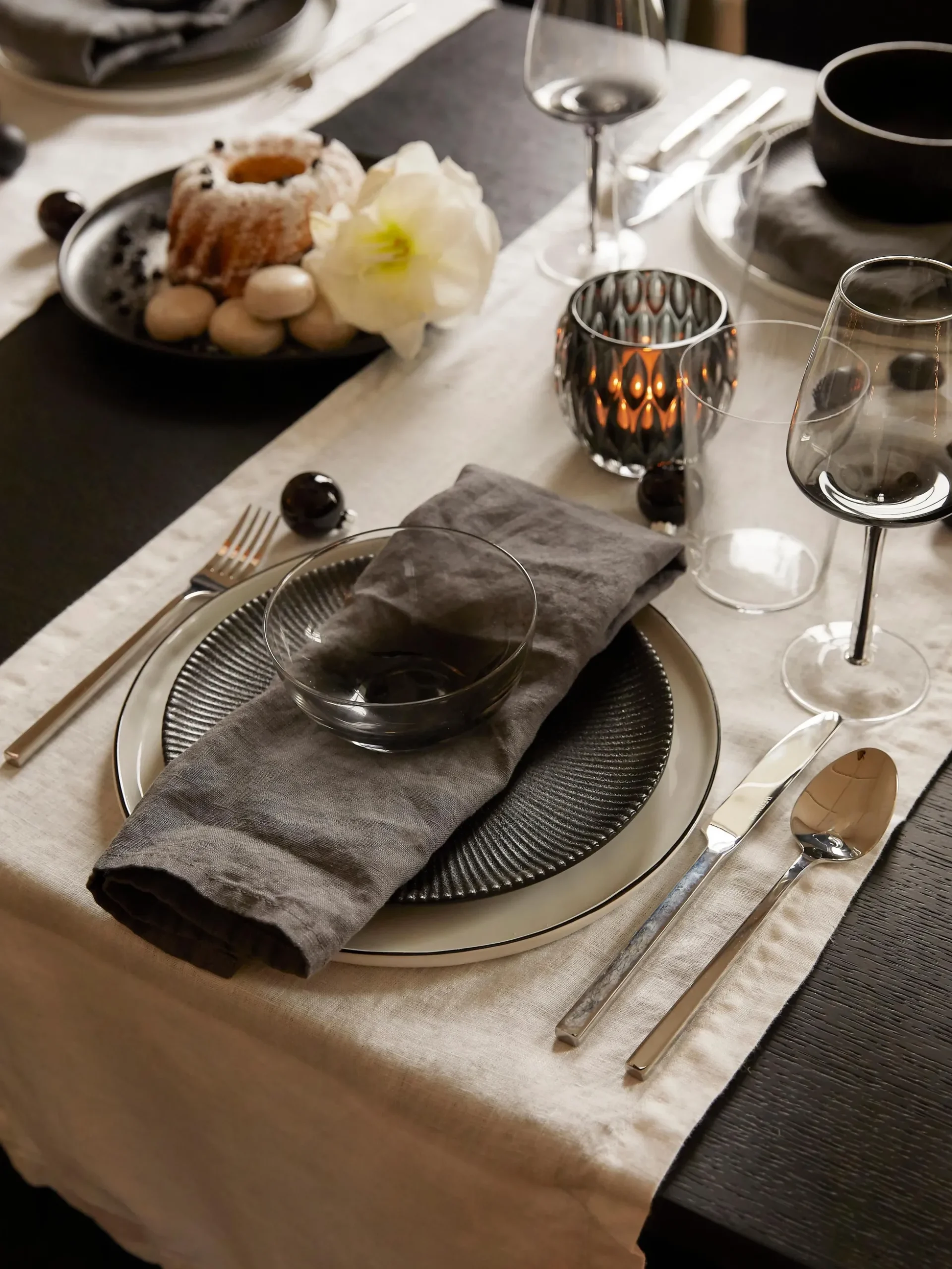 Bicchiere da vino in vetro soffiato con sfumatura Smoke 4 pz