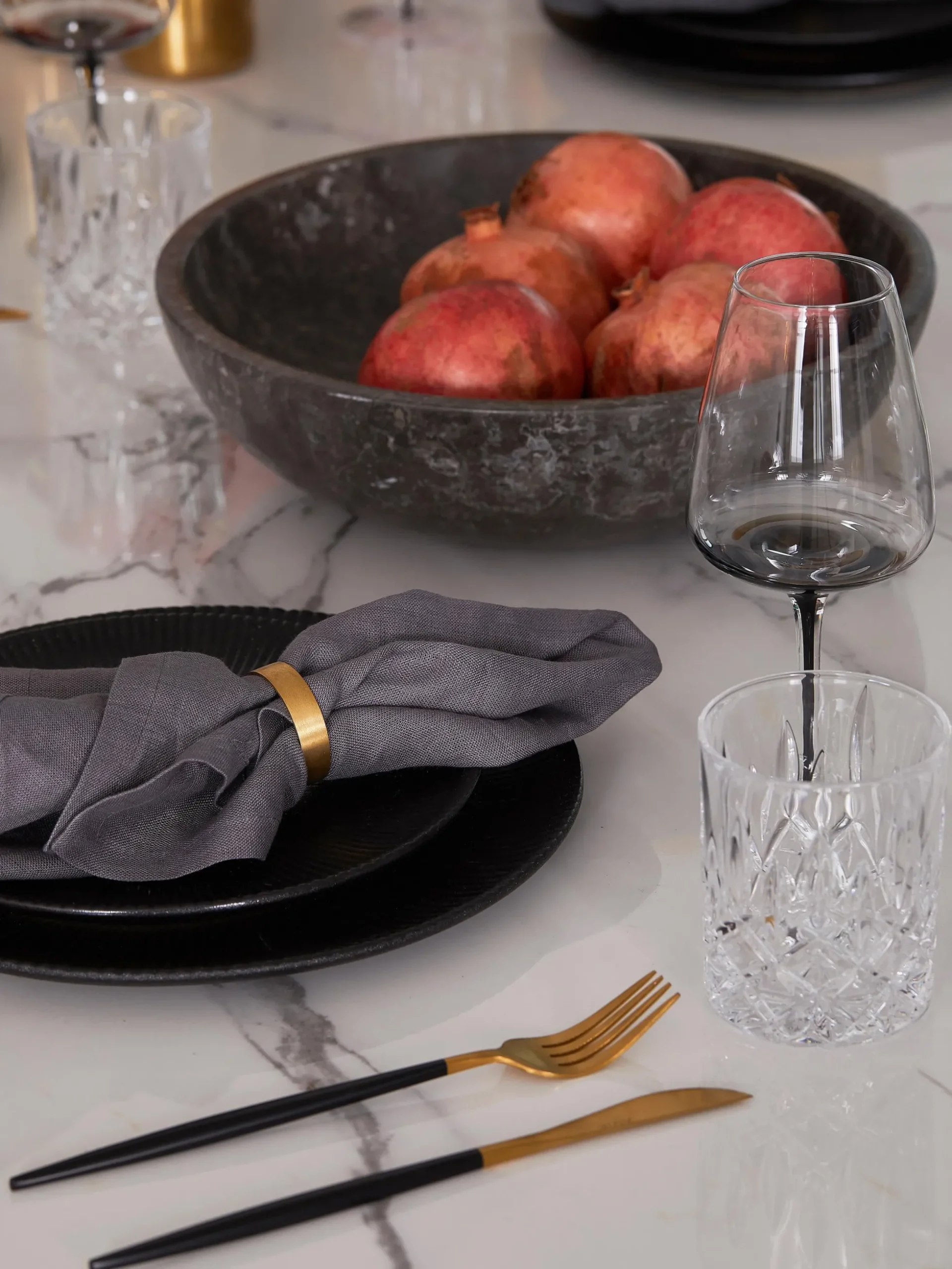Bicchiere da vino in vetro soffiato con sfumatura Smoke 4 pz