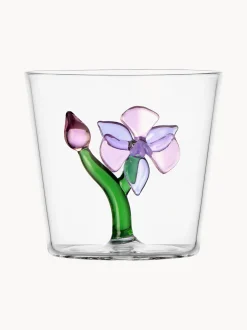 Bicchiere fatto a mano in vetro borosilicato Botanica