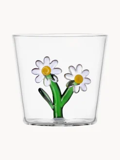 Bicchiere fatto a mano in vetro borosilicato Botanica