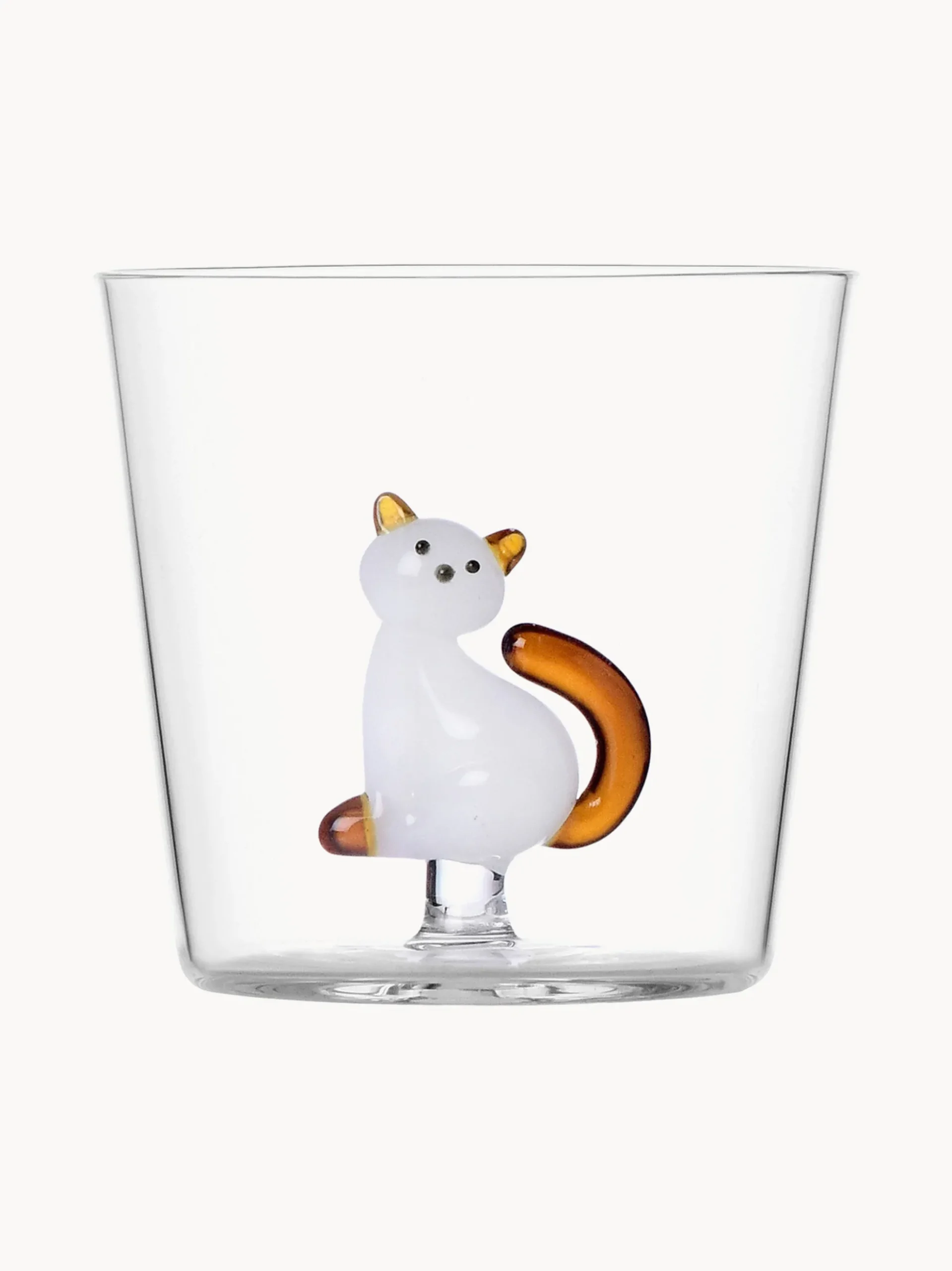 Bicchiere in vetro borosilicato Tabby Cat