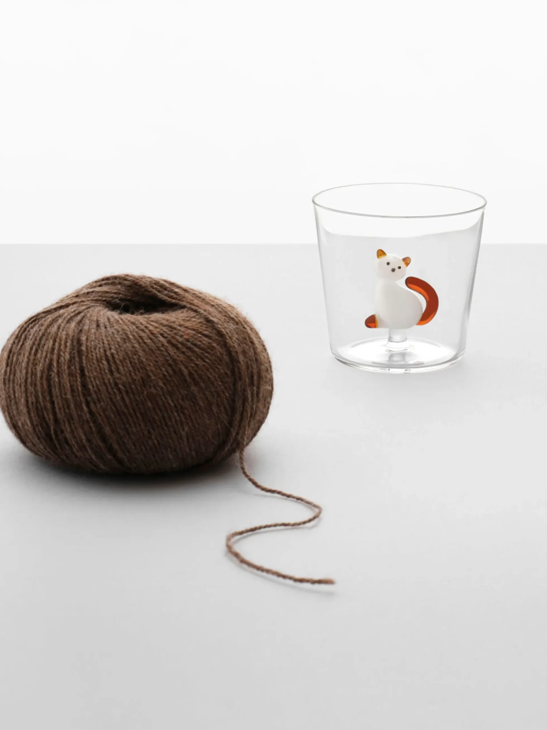 Bicchiere in vetro borosilicato Tabby Cat