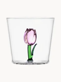 Bicchiere fatto a mano in vetro borosilicato Botanica