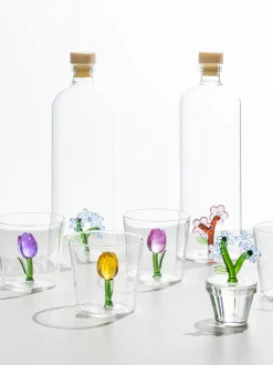 Bicchiere fatto a mano in vetro borosilicato Botanica