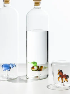 Bicchiere in vetro borosilicato fatto a mano Horse