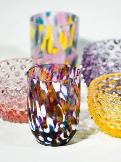 Bicchieri da acqua piccoli fatti a mano Splash 6 pz