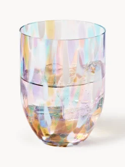 Bicchieri da acqua piccoli fatti a mano Splash 6 pz