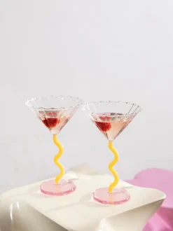 Bicchieri da cocktail in vetro borosilicato Curve 2 pz
