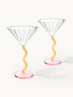Bicchieri da cocktail in vetro borosilicato Curve 2 pz