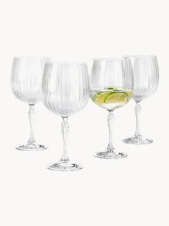 Bicchieri da gin con struttura scanalata America's Cocktail 4 pz