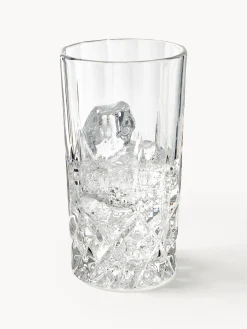 Bicchieri da long drink con motivo a rilievo George, set da 4