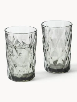 Bicchieri da long drink con motivo strutturato Colorado, set da 4
