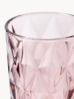 Bicchieri da long drink con motivo strutturato Colorado, set da 4