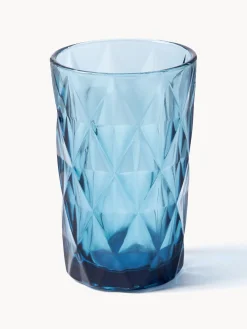 Bicchieri da long drink con motivo strutturato Colorado, set da 4
