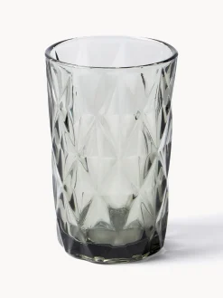 Bicchieri da long drink con motivo strutturato Colorado, set da 4