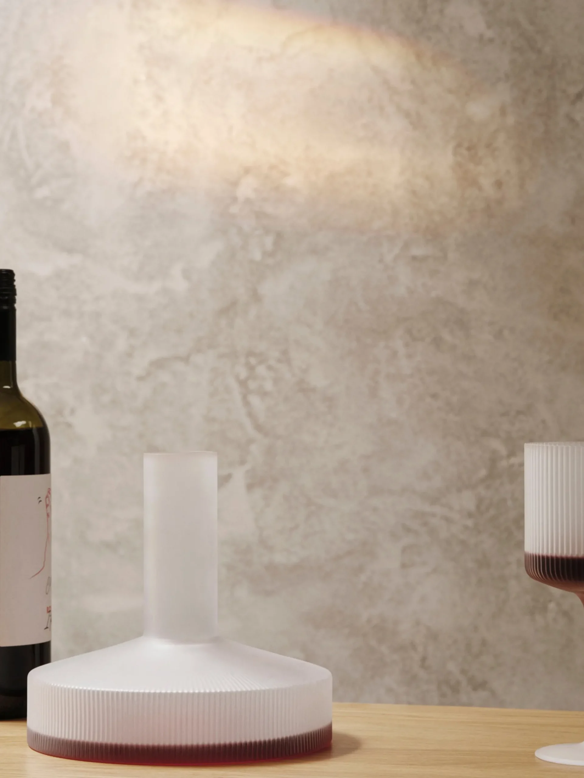 Bicchieri da vino rosso in vetro soffiato millerighe Ripple 2 pz