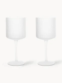 Bicchieri da vino rosso in vetro soffiato millerighe Ripple 2 pz