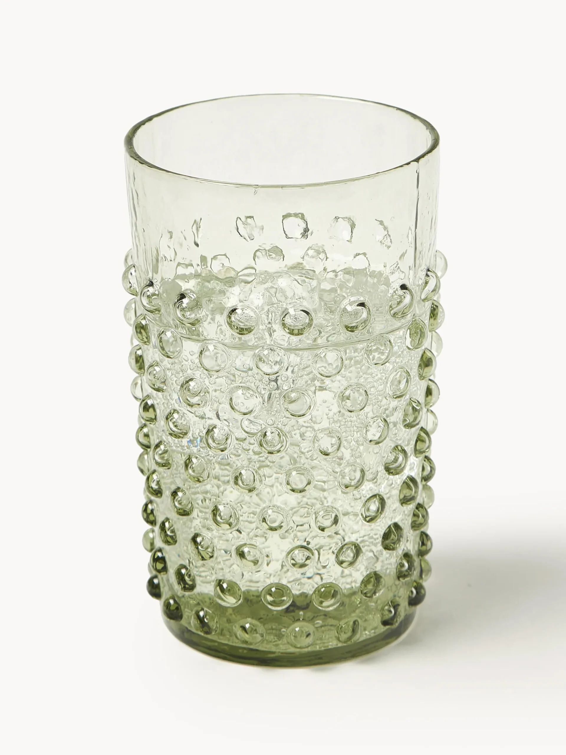Bicchieri per acqua in vetro soffiato Hobnail 6 pz