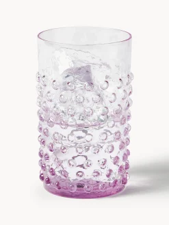 Bicchieri per acqua in vetro soffiato Hobnail 6 pz