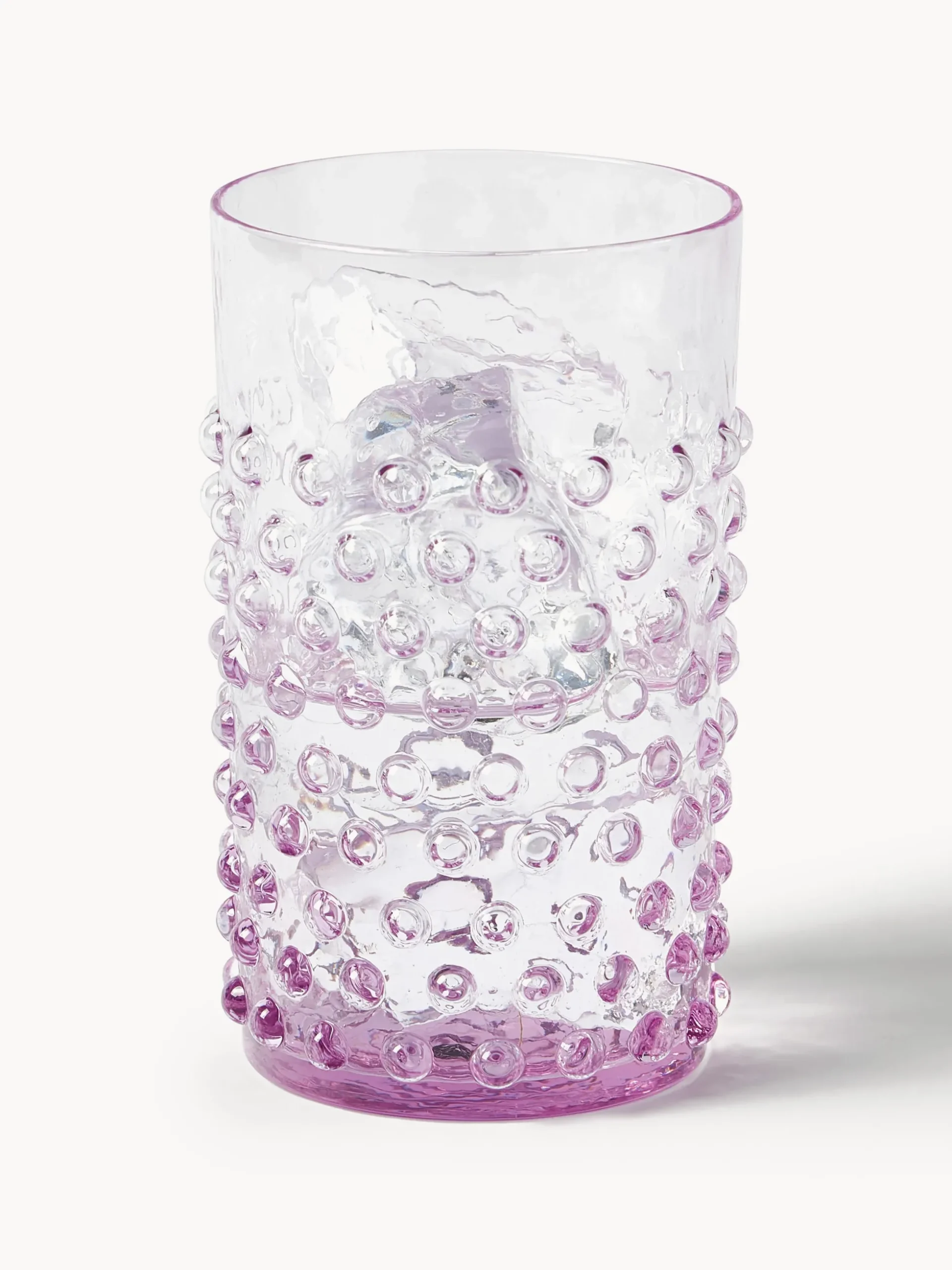 Bicchieri per acqua in vetro soffiato Hobnail 6 pz